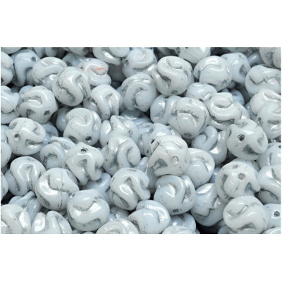 Yarn Ball Beads N. 8 WHITE ALABASTER GREY DECOR