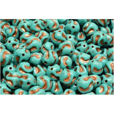 Yarn Ball Beads N. 16 TURQUOISE GREEN /COPPER