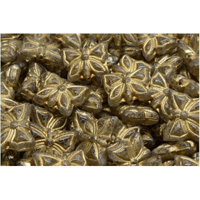 Butterfly Beads N. 2859 CRYSTAL/GOLD