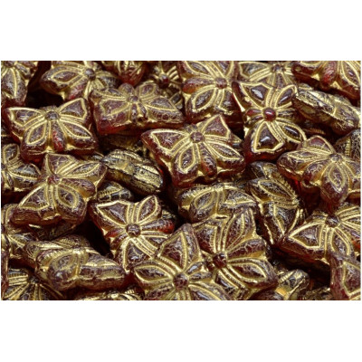 Butterfly Beads N. 2873 RUBY /GOLD