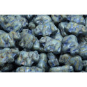 Elephant Beads N. 1716 OPAQUE BLUE/GREEN SPOTTED