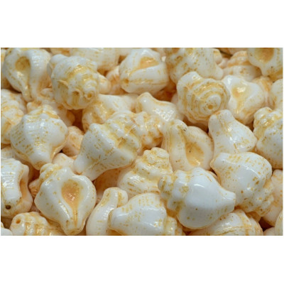 Murex Shell Beads 15x12mm Beige 02010-54311 | Rutkovsky Glass