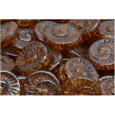 Fossil Shell Beads 18x18mm Crystal Travertine 00030-86800 | Rutkovsky