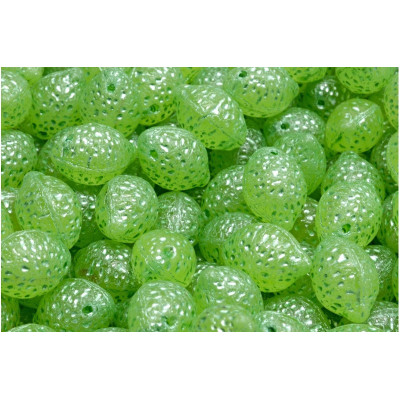 Lemon Beads 10x14mm Green 80130-54320 | Rutkovsky Glasperlen