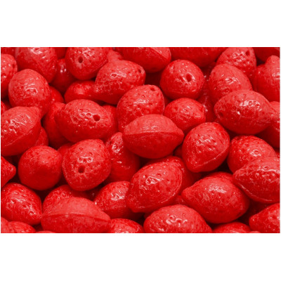 Czech Glass Lemon Beads 10x14mm Opaque Coral Red 93200 | Rutkovsky