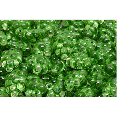 Grape Beads 16x11mm Crystal/Green Decor 00030-54329 | Rutkovsky