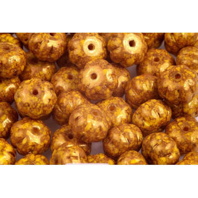 Pumpkin Beads 8x11mm Yellow Terracotta 83120/15496 | Rutkovsky
