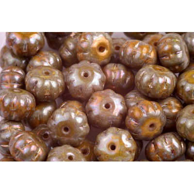 Pumpkin Beads 8x11mm Limon Nebula 83120/15001 | Rutkovsky Glass