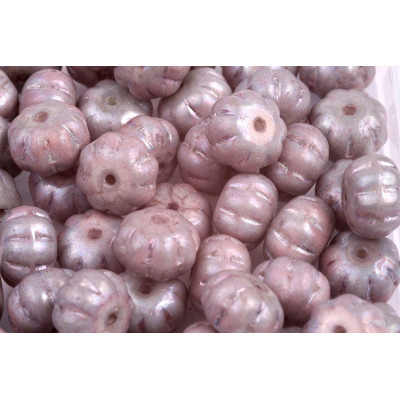 Pumpkin Beads 8x11mm White Alabaster Nebula 02010/15001 | Rutkovsky