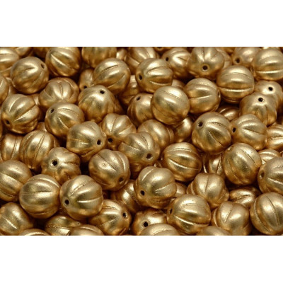 Melon Beads 8x8mm Crystal Bronze Pale Gold 00030/01710 | Rutkovsky