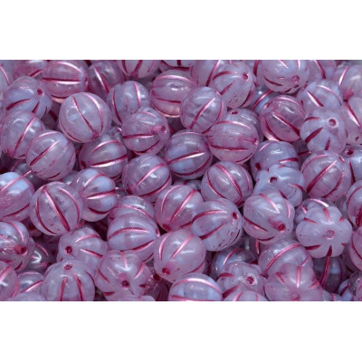 Melon Beads 8x8mm Violet 66018/54321 | Rutkovsky Czech Glass