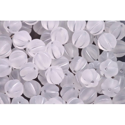 Melon Beads 8x8mm Crystal Mat Grey 00030/54301/84100 | Rutkovsky