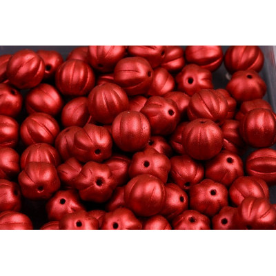 Melon Beads 8x8mm Crystal Lava Red 00030/01890 | Rutkovsky Czech Glass