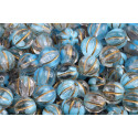Light Blue Melon Beads 8x8mm Gold Wash 66018/54302 | Rutkovsky