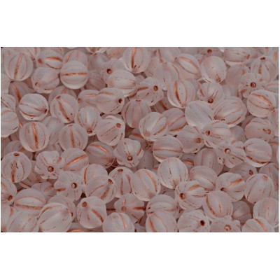 Czech Melon Beads 6x6mm Crystal Mat Copper 00030-54319-84100