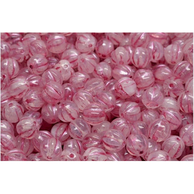 Melon Beads 6x6mm Pink R0201-54321 Czech Glass | Rutkovsky