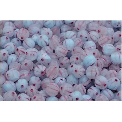 Melon Beads 6x6mm Light Blue R0632-54321-84100 | Czech Glass Beads