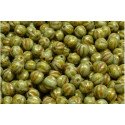Melon Beads 6x6mm Opaque Green Spotted 02010-65326 | Rutkovsky