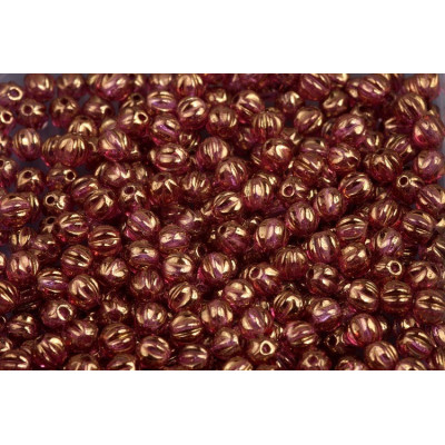 Melon Beads 4x4mm Crystal Violet Luster 14496 | Rutkovsky Czech Glass