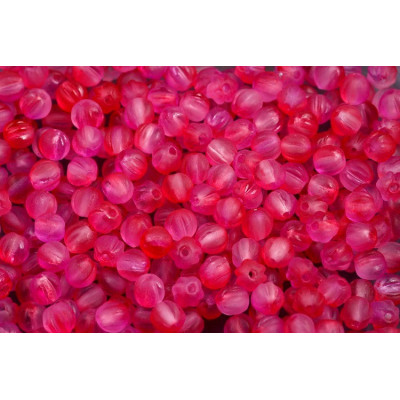 Czech Glass Melon Beads 4x4mm Fuchsia Pink 48020 | Rutkovsky