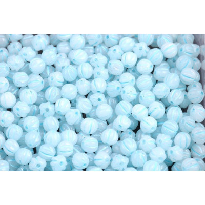 Melon Beads 4x4mm Alabaster Opal Light Blue 02010/54308 | Rutkovsky