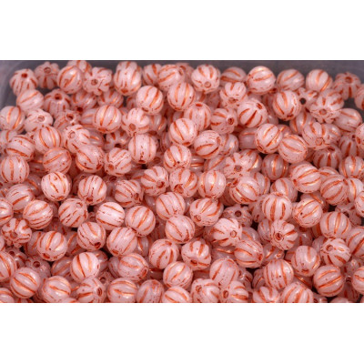 Czech Glass Melon Beads 4x4mm Alabaster Copper 02010/54319