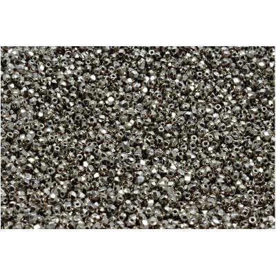 Fire Polished Beads 2mm Chrome 03000-37000 | Czech Glass