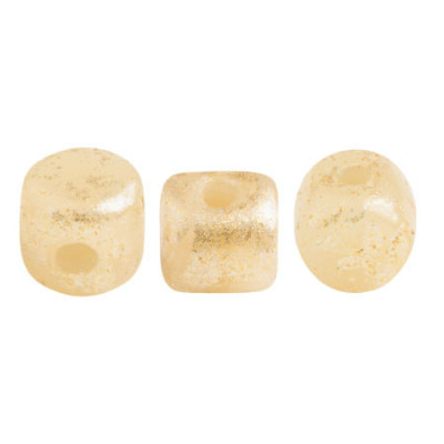 Minos® par Puca® Opaque Beige Splash 13010/94401 | Czech Glass Beads