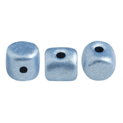 Minos par Puca 3x2.5mm Metallic Mat Light Blue 79030 | Glass Beads