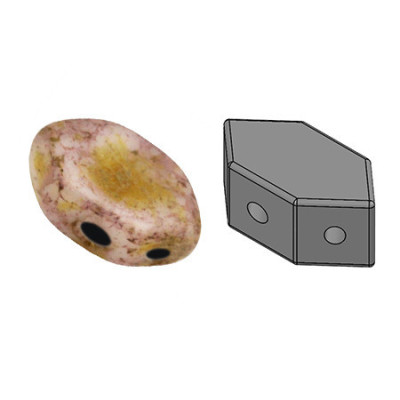 Paros par Puca 7x4mm Opaque Rose Gold 03000/15695 | Czech Beads