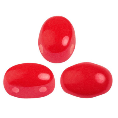 Samos par Puca Beads 5x7mm Opaque Grenadine 32155 | Czech Glass