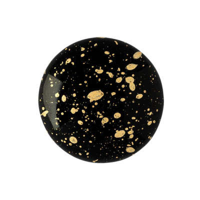 Cabochon par Puca® 18mm Jet Splash 23980/94401 | Czech Glass
