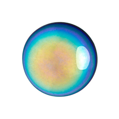 18mm Glass Cabochon par Puca Jet AB 23980/28701 | Czech Glass