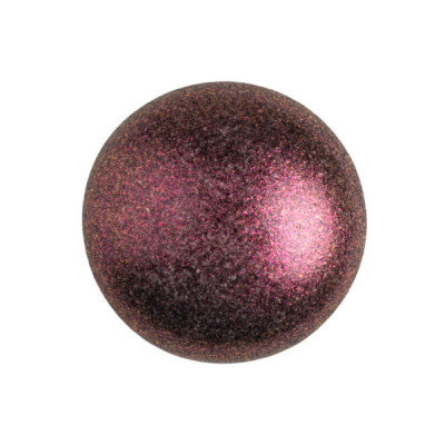 Cabochon par Puca® 18mm Metallic Mat Dark Violet 94108 | Czech Glass