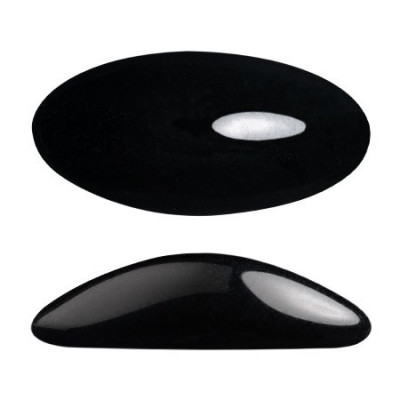 Athos® par Puca® Holeless Jet Black 23980 | Czech Glass Beads