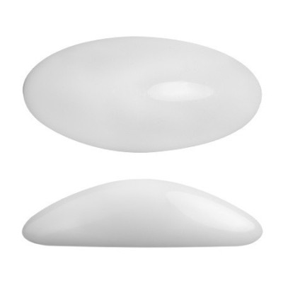 Athos par Puca Holeless Beads Opaque White 03000 | 20x10mm