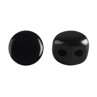 Kalos® par Puca® Opaque Jet Black 23980 | 4x3mm Czech Glass Beads