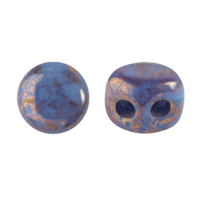 Kalos par Puca 4x3mm Frost Royal Blue Bronze 38430 | Czech Beads