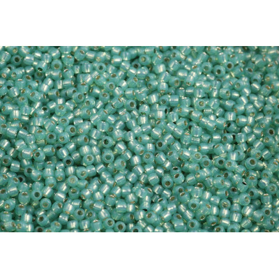 TOHO Round 11/0 Seed Beads Silver Lined Dk Mint 2119 | Glass