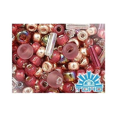 TOHO Mix 485 Kokoro Mauve/Gold 3217 | Japanese Seed Beads 10g