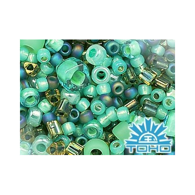 TOHO Mix 3203 Seafoam/Green Japanese Glass Beads | 10g