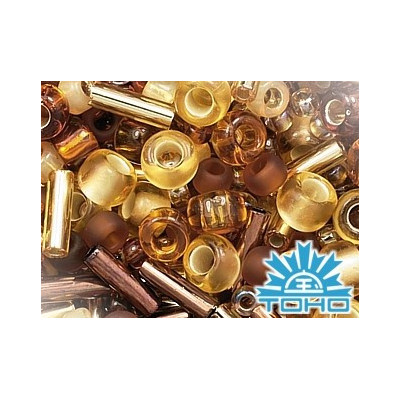 TOHO Seed Bead Mix 496 Kohaku Amber 3219 | Japanese Glass Beads