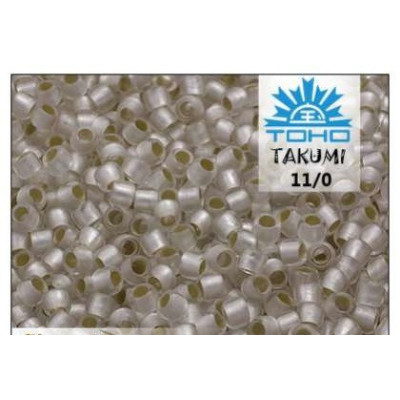 TOHO Takumi 11/0 Silver-Lined Frosted Crystal 21F | Seed Beads
