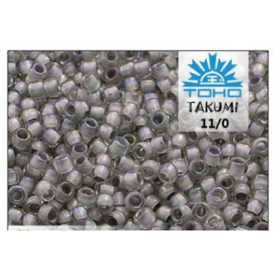 TOHO Takumi 11/0 Rainbow Crystal Gray Lined 261 | Japanese Beads