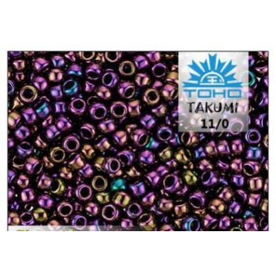 TOHO Takumi 11/0 Metallic Iris Purple 85 | Japanese Seed Beads