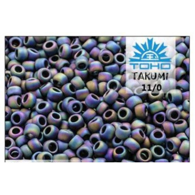 TOHO Takumi 11/0 Seed Beads Frosted Rainbow 86F | Large Hole