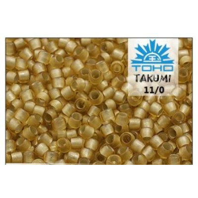 TOHO Takumi 11/0 Silver-Lined Frosted Lt. Topaz 22F | Japanese Beads