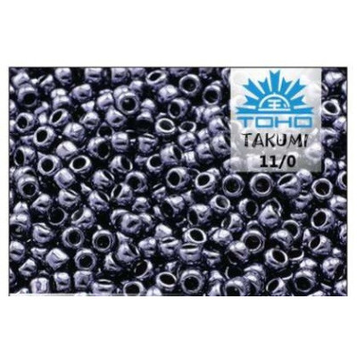 TOHO Takumi 11/0 Seed Beads Metallic Hematite 81 | Japanese Glass