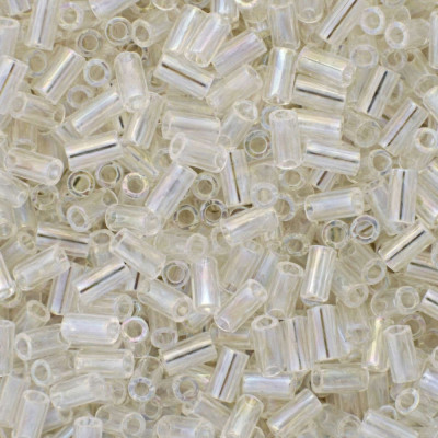 TOHO Bugles 3mm Transparent-Rainbow Crystal 161 | Japanese Beads