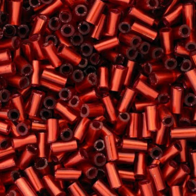 TOHO Bugles 3mm Silver-Lined Siam Ruby 25B | Japanese Glass Beads